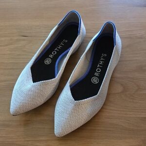 Rothy's Light Gray Pointed Flats - Size 8.5